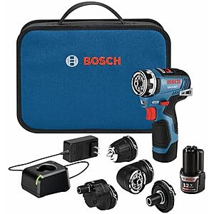 $139* | Bosch 12V Max EC Brushless Flexiclick 5-In-1 Drill/Driver w/ 2x 2.0Ah Batteries at Amazon