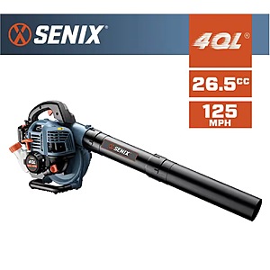 Senix 125 MPH 410 CFM 26.5cc Gas 4-Cycle Handheld Blower $89 + Free Shipping