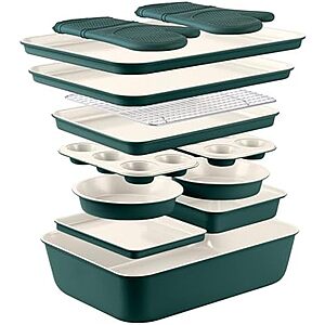 $59.99* | 13-Piece Country Kitchen Nonstick Stackable Bakeware Set at Amazon