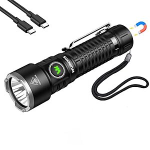 Wurkkos TS28 3200-Lumen Rechargeable LED Flashlight w/ USB-C (Black, IPX8 Waterproof) $29.99 + Free Shipping w/ Prime or on $35+