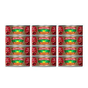 Genova Premium Yellowfin Tuna in Calabrian Chili Infused Olive Oil, 5 Ounce Cans (Pack of 12), Wild Caught Tuna, Solid Light~$22.30 After Coupon & S&S @ Amazon
