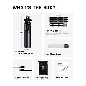 Fanttik R11 Pro Brushless Cordless Mini Reciprocating Saw $69.99