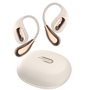 Monster Open Ear AC210 Headphones, Bluetooth 5.4 Earphones Stereo Sound, Wireless Headphones 30 Hours Playback, Type-C Charging, White - $12.99