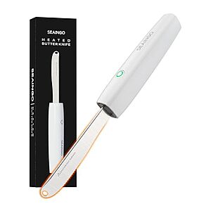 SEAINGO Rechargeable Electric Heated Butter Knife w/ Dual Warming Modes & Stainless Steel Blade $9.99 + Free Shipping w/ Prime or on $35+