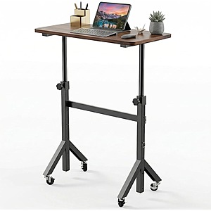 HUANUO 32'' Adjustable Height Standing Desk w/ Wheels $24.81 + Free Shipping
