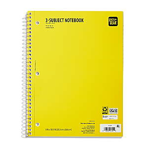 Pen + Gear 3-Subject 120-Pages Wide Ruled Spiral Notebook (4 Colors) $1.87 + Free Shipping w/ Walmart+ or on $35+