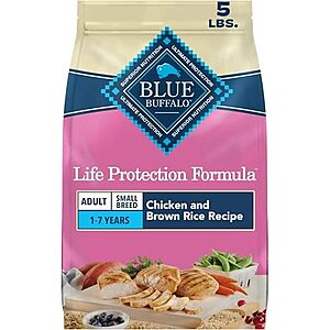 [SnS, AC] $6.12 | 5-Pound Blue Buffalo Life Protection Formula Small Breed Adult Dry Dog Food (Chicken & Brown Rice) at Amazon