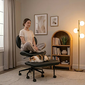 Pinmoco Extra Wide Armless Office Chair for Cross Legged Sitting $56.88 + Free Shipping
