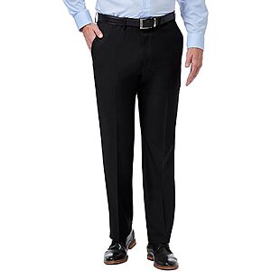 $16.00: Haggar Men’s Premium Comfort Classic Fit Flat Front Dress Pant, Black (34W x 34L ONLY)