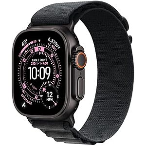 [Resale] $616.55 | Apple Watch Ultra 3 [GPS + Cellular 49mm] Running & Multisport Smartwatch w/Rugged Titanium Case w/Black Alpine Loop - L (Used - Like New) at Amazon
