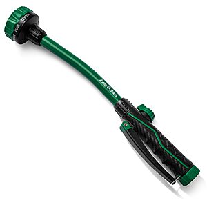 Rain Bird 8 spray Watering Wand Garden Hose Nozzle, 16 Inch -Front Trigger with 8 Spray Patterns, Flow Control Knob, Trigger Lock, $14.30, Amazon