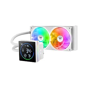 240mm Thermaltake TH240-S V3 ARGB CPU Liquid Cooler w/ 3.95" LCD (Snow) $49.99 + Free Shipping w/ Prime