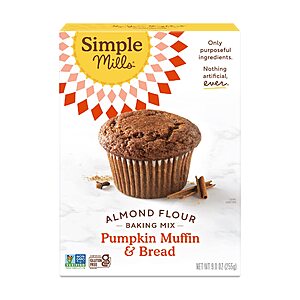 [S&S] $4.90: Simple Mills Almond Flour Baking Mix, Pumpkin Muffin & Bread Mix, Gluten Free, 9 Ounce (Pack of 1)