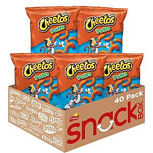 40-Count 0.875-Oz Cheetos Puffs Cheese Flavored Snacks $14.12 w/ S&S + Free Shipping w/ Prime or on $35+