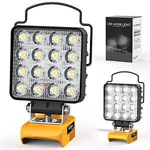 Ecarke LED Work Light for DeWALT 20V Batteries w/ 140° Adjustable Head & USB Charging (Tool Only) $17.54 + Free Shipping w/ Prime or on $35+