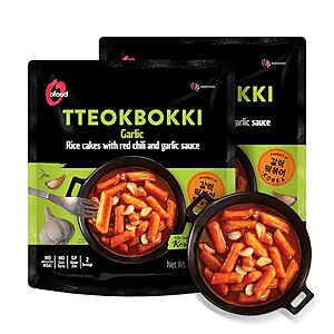 [SnS] $6.39 | 2-Pack O'Food Tteokbooki Authentic Korean Rice Cakes (various flavors) at Amazon
