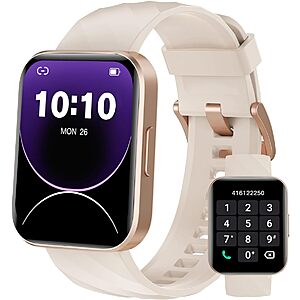 1.85" Smart Watch w/ Bluetooth Calling, 100+ Sport Modes & Heart Rate Monitor (Milky White) $14.99 + Free Shipping