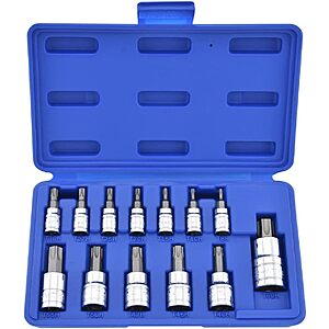 NEIKO 10073A Tamper Proof Torx Bit Socket Set |13-Piece | S2 Steel Bits & Cr-V Steel Sockets | TT8 – TT60 - $15.4
