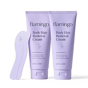 [SnS, AC] $9.54 | 2 Pack Flamingo Women's Body Hair Removal Cream at Amazon