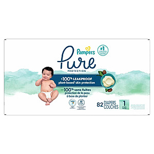 82-Count Pampers Pure Protection Diapers Super Pack (Size 1 only) $10.50 + Free Shipping