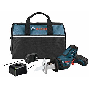 BOSCH PS60-102 12V Max Pocket Reciprocating Saw Kit with 2.5Ah Battery $107.84