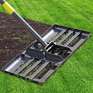 17"x10" cogardenshower Lawn Leveling Rake w/ 28-60" Handle $10.99 + Free Shipping w/ Prime or on $35+