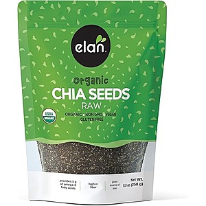 8.8-Ounce Elan Organic Chia Seeds $2.43 w/ S&S + Free Shipping w/ Prime or on $35+