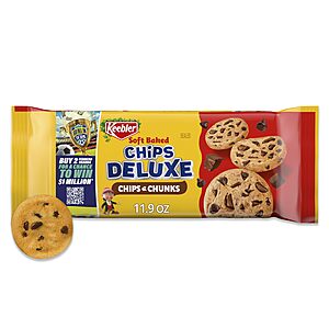 Keebler Soft Baked Chips Deluxe Chocolate Cookies, 11.9 oz~$2.98 @ Amazon
