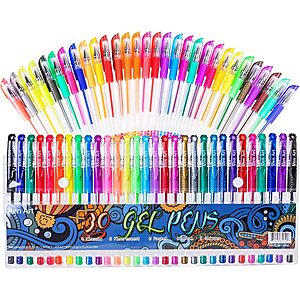 30-Count Aen Art Fine Point Gel Pens for Adult Coloring Books w/ 40% More Ink $6.04 w/ S&S + Free Shipping w/ Prime or on $35+