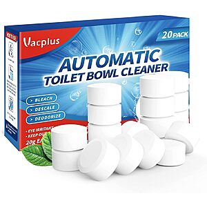 20-Count Vacplus Toilet Bowl Cleaner Tablets w/ Bleach $6.50 w/ S&S + Free Shipping w/ Prime or on $35+
