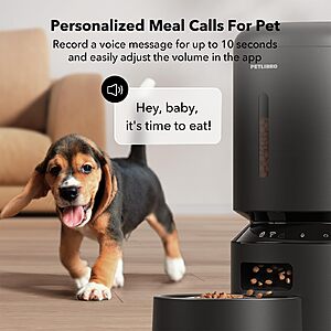PETLIBRO Automatic Cat Feeder, 5G WiFi Automatic Dog Food Dispenser with Freshness Preservation, 5L Timed Pet Feeder  Granary Black $68.99