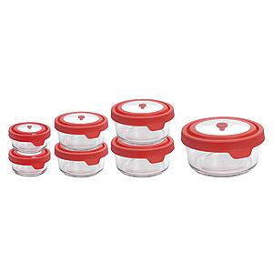 Anchor Hocking 14 Piece Trueseal Glass Food Storage Bowls with Lids $18