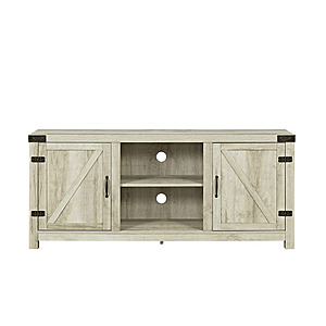 58" Manor Park Modern Farmhouse Barn Door TV Stand (White Oak, Up to 64") $64.40 + Free Shipping