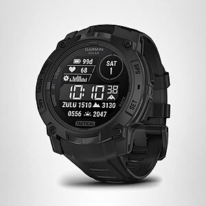 Garmin Instinct® 3 Tactical Edition, 45mm, Solar Charged Display, Rugged Outdoor GPS Smartwatch $350