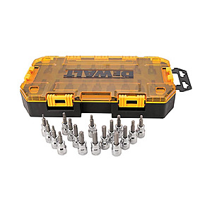YMMV DEWALT 3/8 in. Drive Bit Socket Set, 17 pc. $14.99