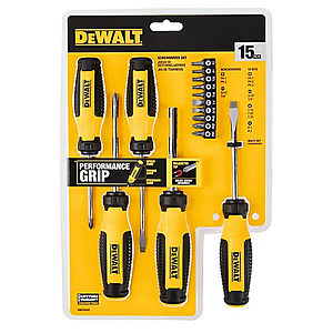 DEWALT 15 pc. Fixed Bar Screwdriver Set $19.99