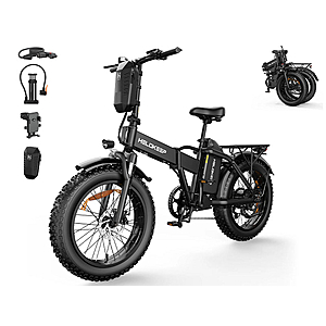 Helokeep CM20 Folding Fat Tire Ebike 750W Motor, 48V 25Ah Battery $699