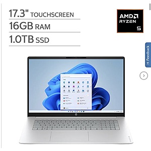HP OmniBook 3 17.3" Touchscreen Laptop - AMD Ryzen 5 130 - FHD (1920 x 1080) - 16GB Memory - 1TB SSD - Windows 11 Home $699.99 + $14.99 Shipping Costco.com