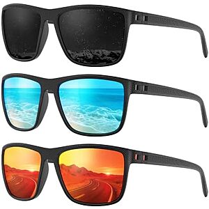 $9.99* | 3-Pack Fanshen Men's Polarized Sunglasses (various) at Amazon