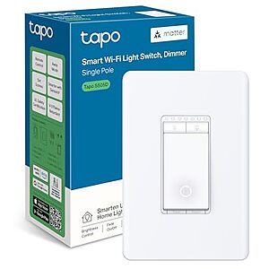 $13.99* | TP-Link Tapo S505D Smart Wi-Fi Dimmer Light Switch & Dimmer (Matter) at Amazon