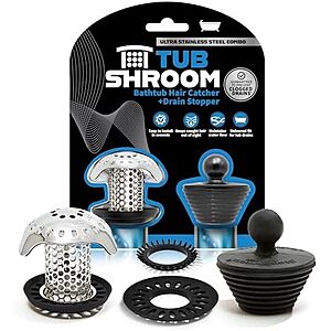 [AC] $6.99* | TubShroom Ultra Stainless Steel Bath Tub Drain Protector + StopShroom Plug at Amazon