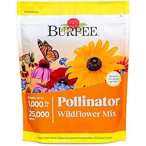 $3.02* | Burpee Wildflower 25,000 Non-GMO Pollinator Flower Seed Mix at Amazon