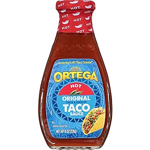 [SnS, AC] $6.83 | 5 × 8-Oz Ortega Original Taco Sauce (Hot) ($1.37 each) at Amazon