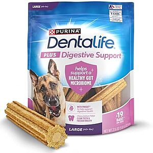 [SnS] $9.49* | 19ct DentaLife Plus Digestive Support Large Dog Treats at Amazon