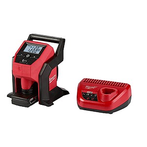Milwaukee M12 12-Volt Lithium-Ion Cordless Electric Portable Inflator Kit with 4.0 Ah Battery and Charger $129