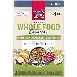 [SnS, AC] $8.58 | The Honest Kitchen Whole Food Clusters Small Breed Whole Grain Chicken Dry Dog Food, 4 lb Bag at Amazon