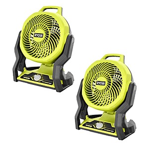 Ryobi ONE+ 18V Cordless 7-1/2 in. Hybrid Fan 2-Pack (Tools Only) $79