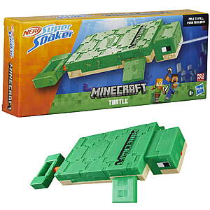 Nerf Super Soaker Minecraft Turtle Water Blaster $11.88 + Free Shipping w/ Walmart+ or on $35+