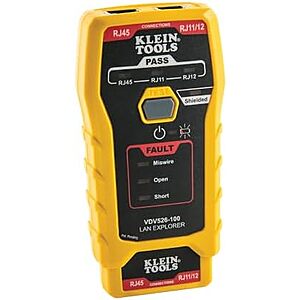 $21* | Select Locations: Klein Tools VDV526-100 Network LAN Cable Tester at Amazon