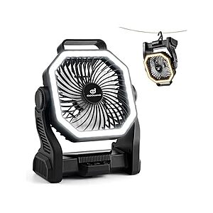Odoland 20000mAh Rechargeable Camping Fan w/ LED Lantern $18.99 + Free S&H w/ Prime at Woot!